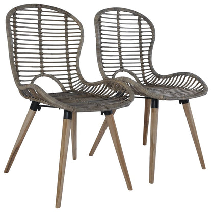 Eetkamerstoelen Natuurlijk Rattan 4 Bruin