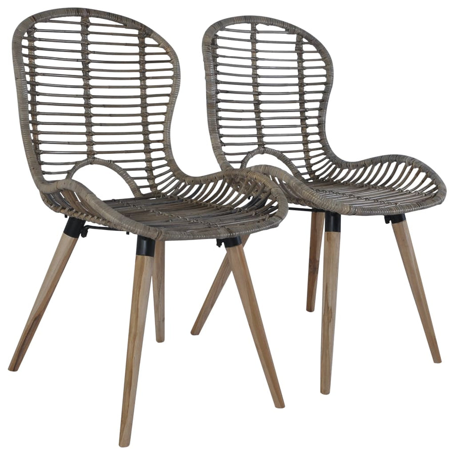 Eetkamerstoelen Natuurlijk Rattan 4 Bruin