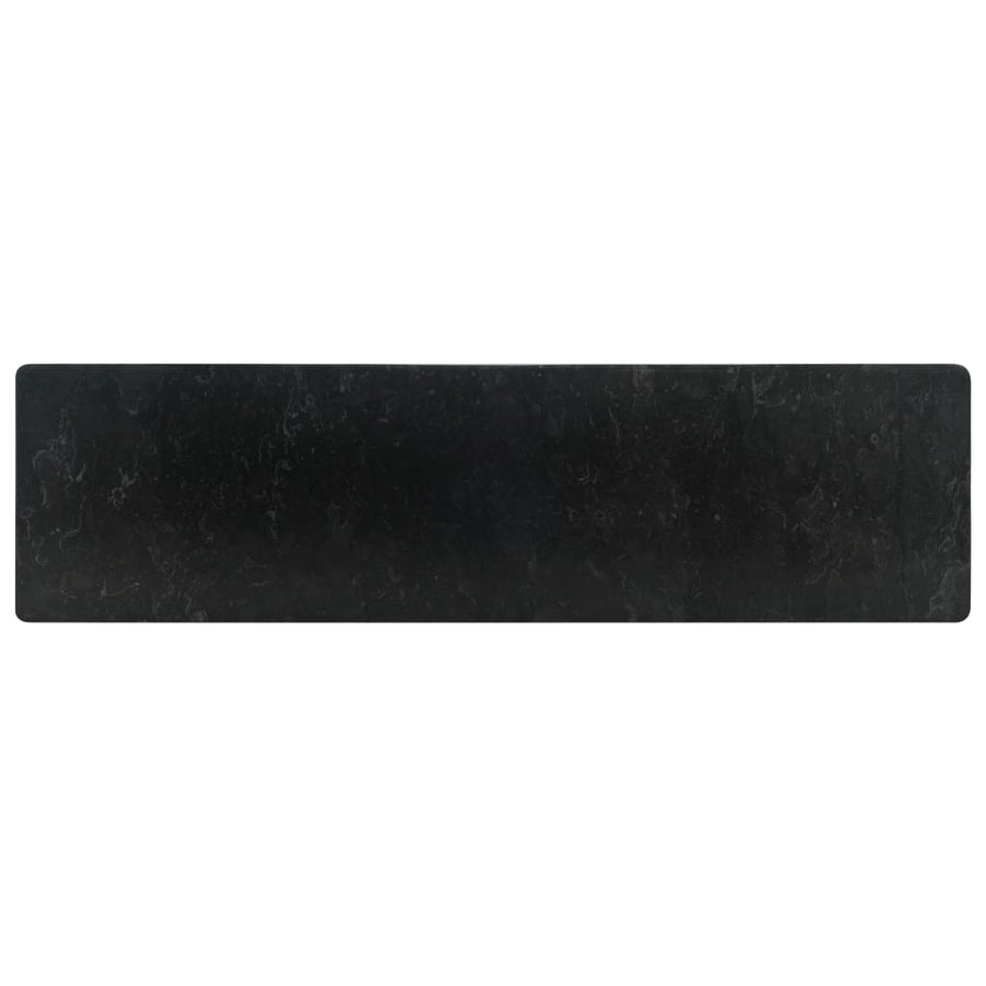 Gootsteen 45X30X12 Cm Marmer Hoogglans Zwart