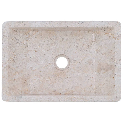 Gootsteen 45x30x12 cm marmer hoogglans crèmekleurig Crème