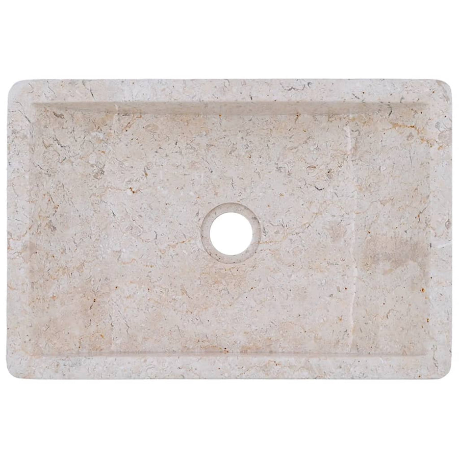Gootsteen 45x30x12 cm marmer hoogglans crèmekleurig Crème
