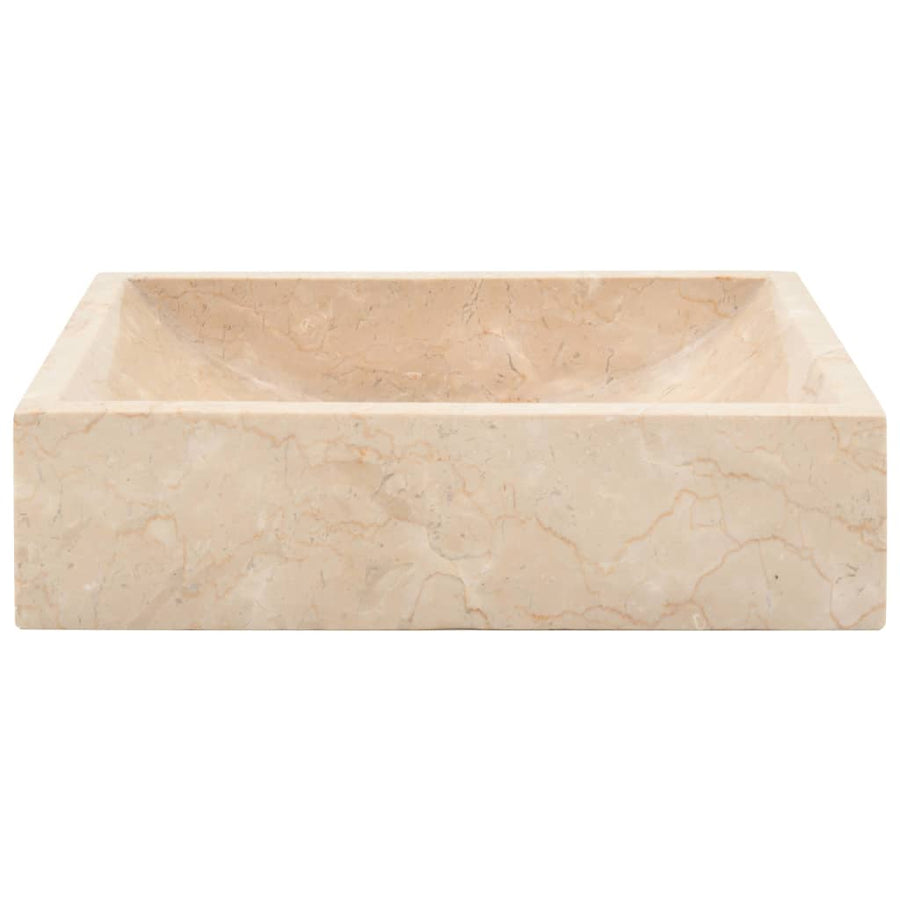 Gootsteen 45x30x12 cm marmer hoogglans crèmekleurig Crème