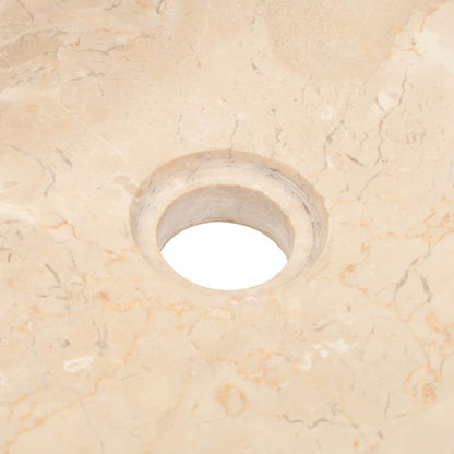 Gootsteen 45x30x12 cm marmer hoogglans crèmekleurig Crème