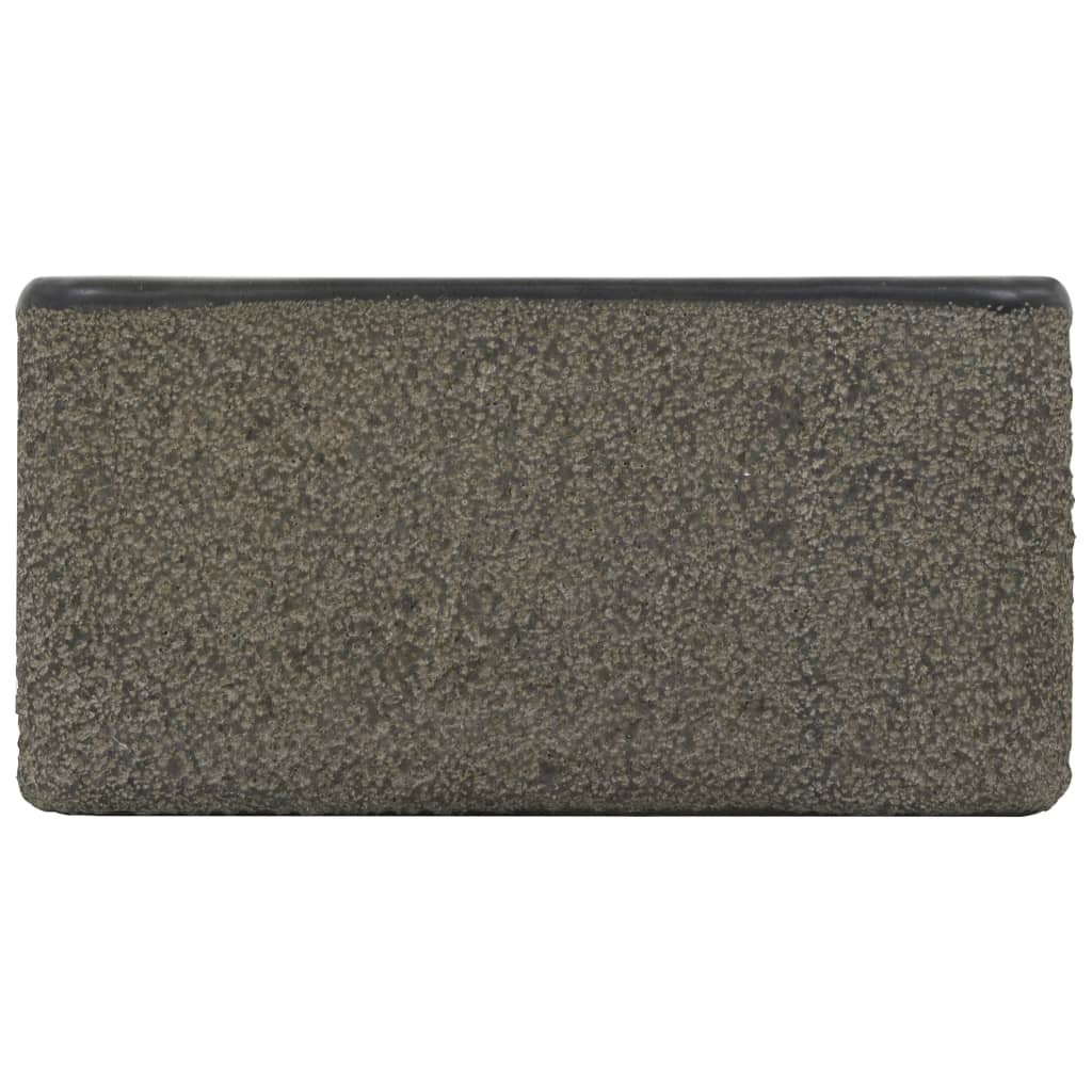 Gootsteen 30X30X15 Cm Riviersteen Zwart 30 x 30 x 15 cm