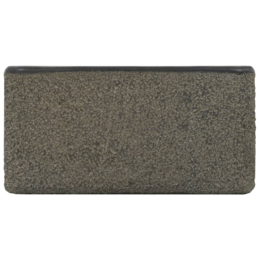Gootsteen 30X30X15 Cm Riviersteen Zwart 30 x 30 x 15 cm