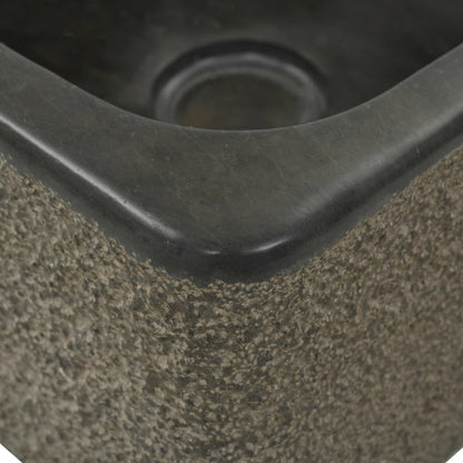 Gootsteen 30X30X15 Cm Riviersteen Zwart 30 x 30 x 15 cm