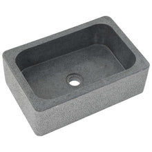 Gootsteen 45X30X15 Cm Riviersteen Zwart 45 x 30 x 15 cm