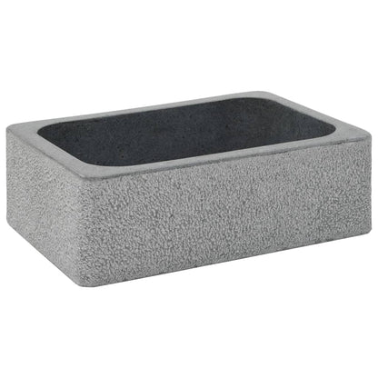 Gootsteen 45X30X15 Cm Riviersteen Zwart 45 x 30 x 15 cm