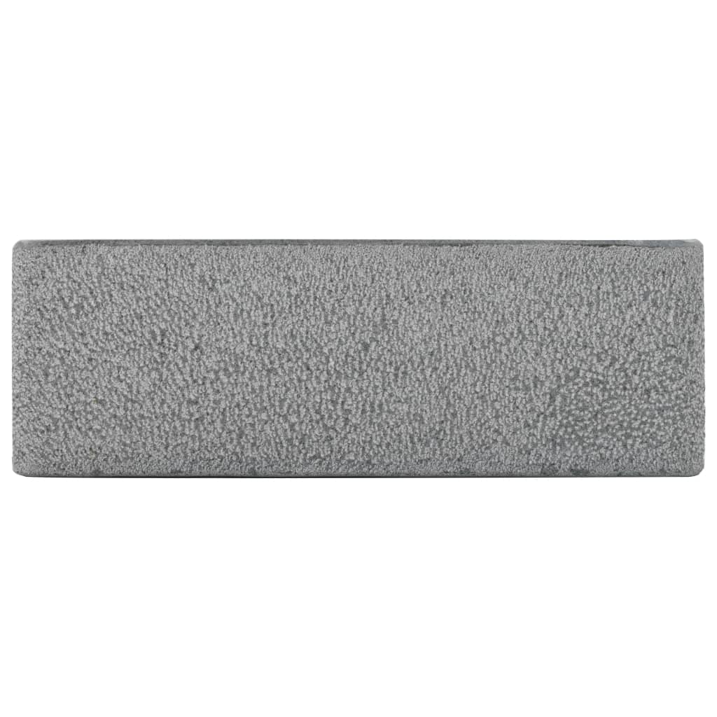 Gootsteen 45X30X15 Cm Riviersteen Zwart 45 x 30 x 15 cm