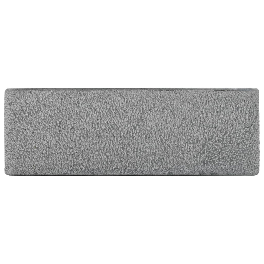 Gootsteen 45X30X15 Cm Riviersteen Zwart 45 x 30 x 15 cm