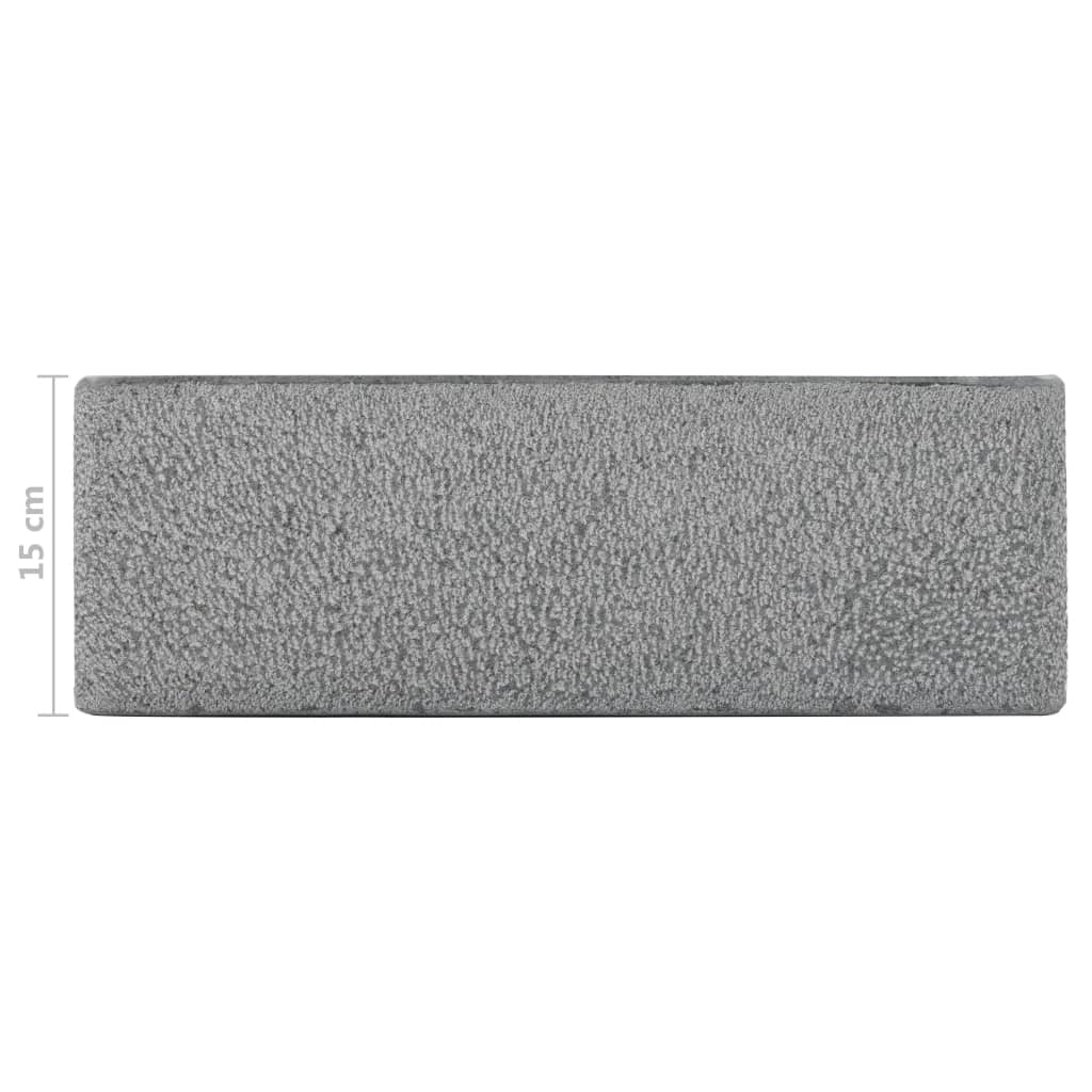 Gootsteen 45X30X15 Cm Riviersteen Zwart 45 x 30 x 15 cm