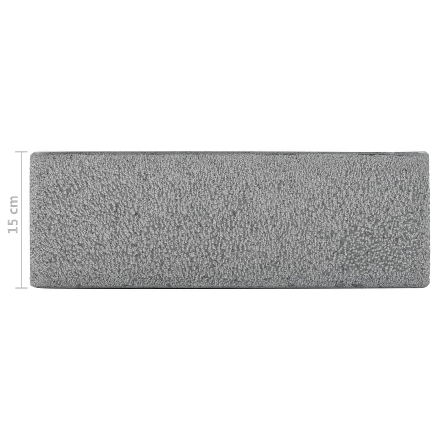 Gootsteen 45X30X15 Cm Riviersteen Zwart 45 x 30 x 15 cm