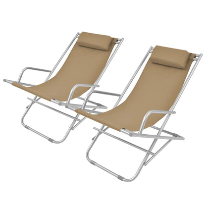 Terrasstoelen Verstelbaar Staal Taupe