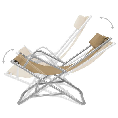 Terrasstoelen Verstelbaar Staal Taupe