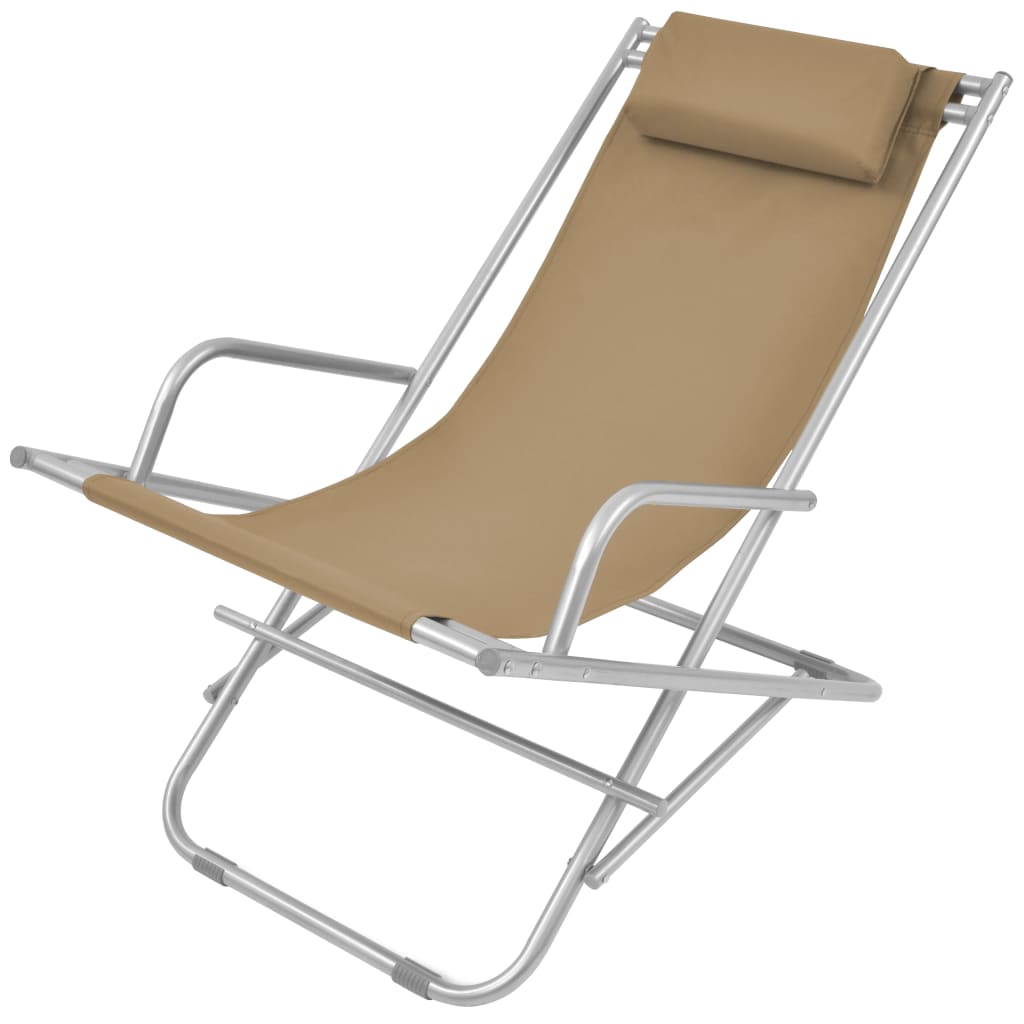 Terrasstoelen Verstelbaar Staal Taupe
