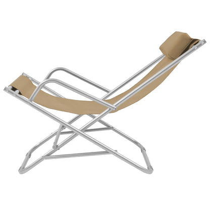 Terrasstoelen Verstelbaar Staal Taupe