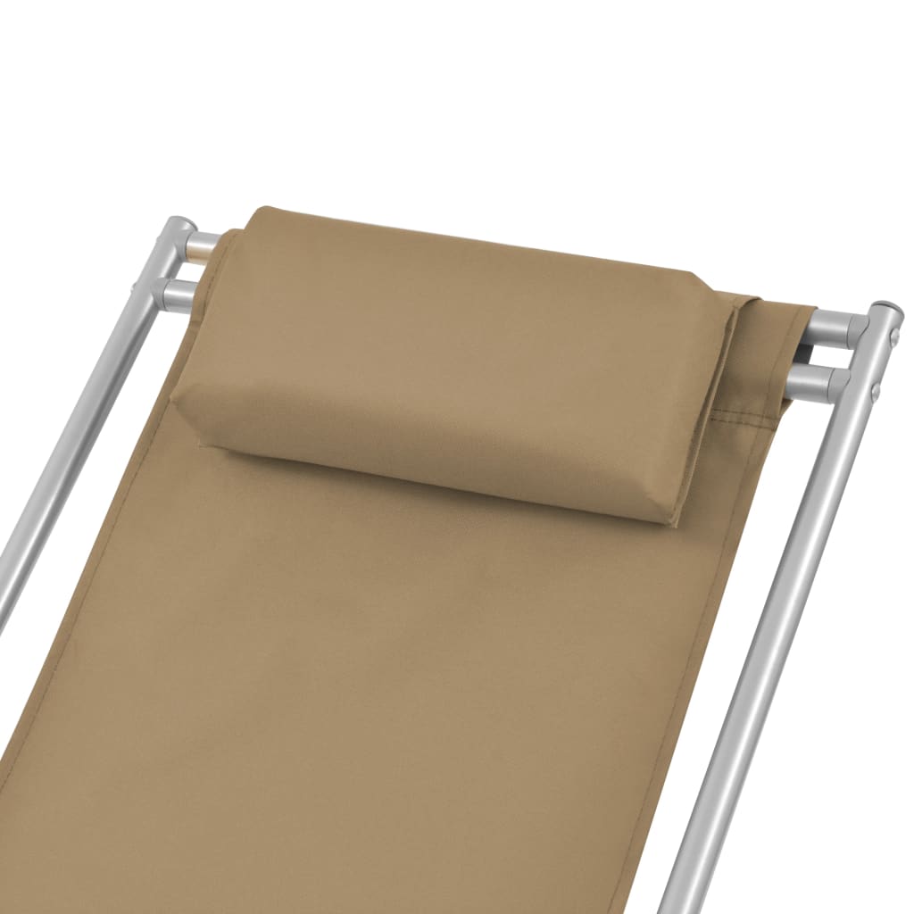 Terrasstoelen Verstelbaar Staal Taupe
