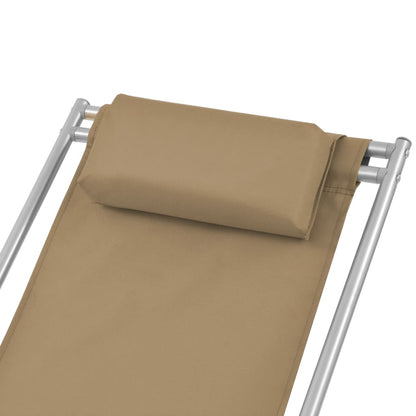 Terrasstoelen Verstelbaar Staal Taupe