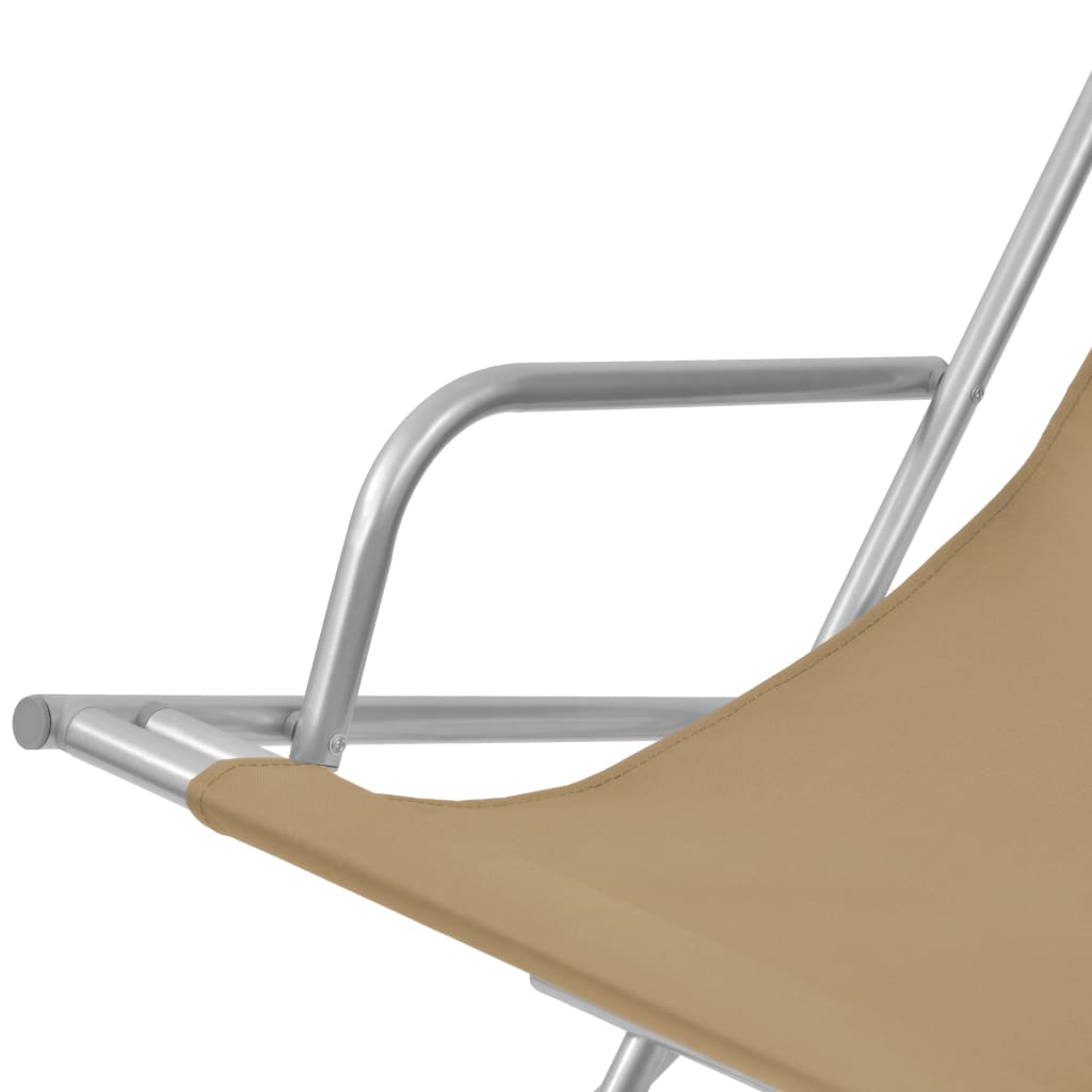 Terrasstoelen Verstelbaar Staal Taupe