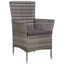 -Delige Bistroset Poly Rattan Grijs