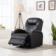 Massagestoel schommelend kunstleer zwart 80x95x100 cm
