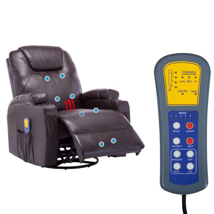 Massagestoel Schommelend Kunstleer Bruin