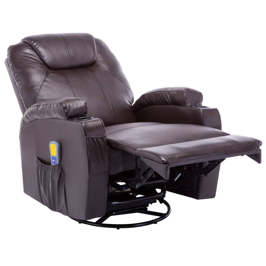 Massagestoel Schommelend Kunstleer Bruin