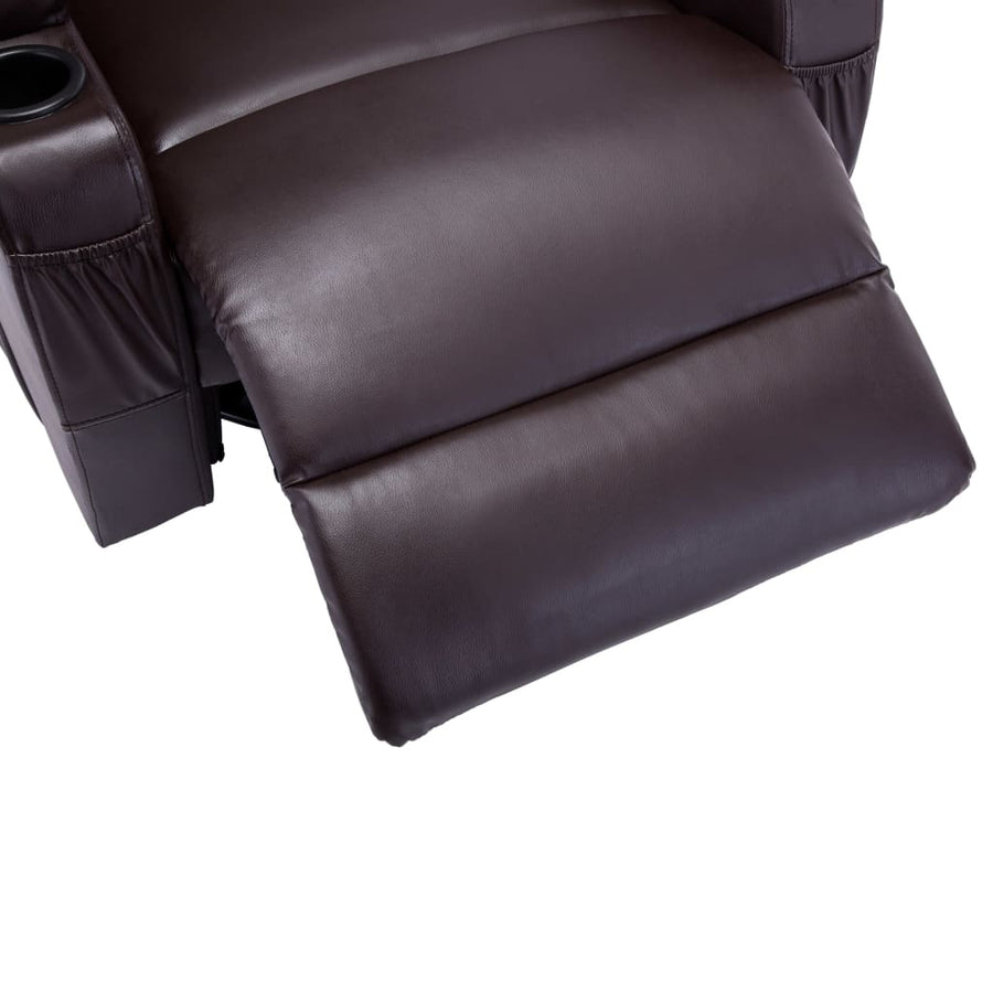Massagestoel Schommelend Kunstleer Bruin