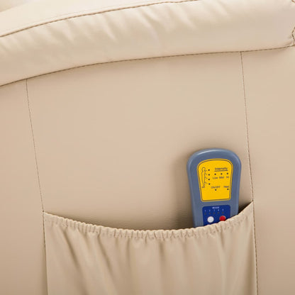 Massagestoel Schommelend Kunstleer Kleurig Crème