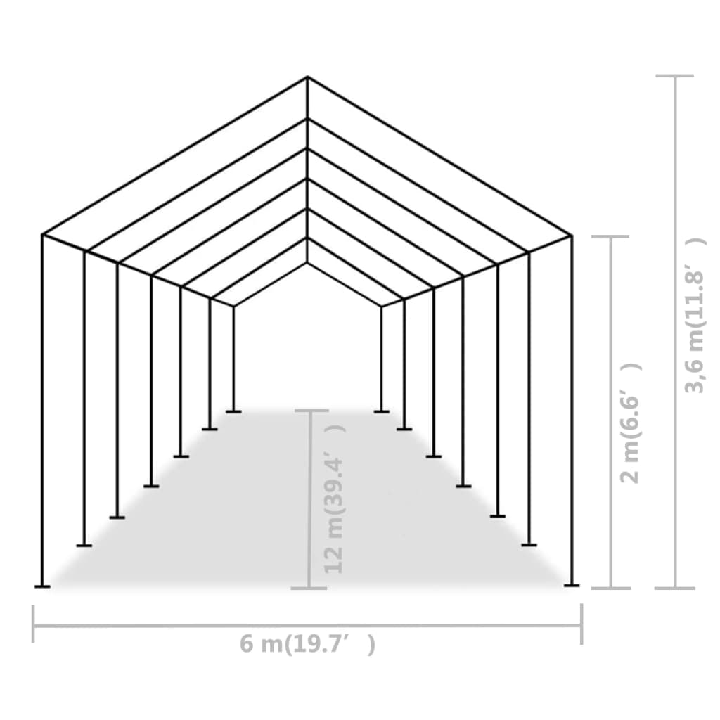 Partytent Pe 6 x 12 m