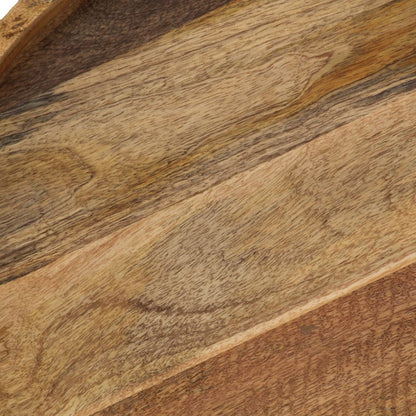 Salontafel 50x40 cm massief mangohout en staal