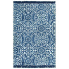 Kelim Vloerkleed Met Patroon Katoen 160 x 230 cm Blauw