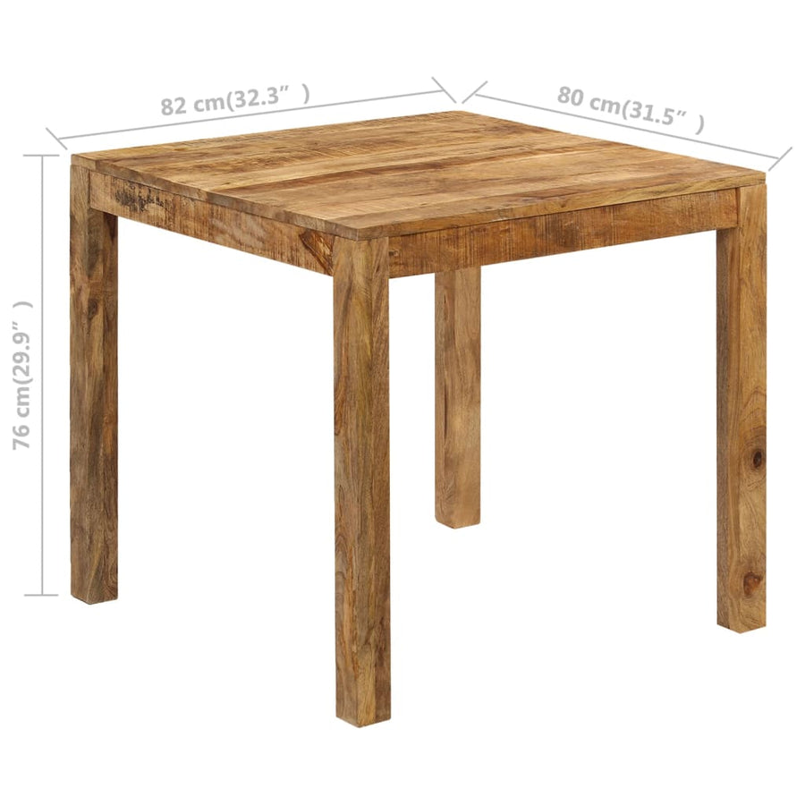 Eettafel 82 x 80 x 76 cm massief mangohout