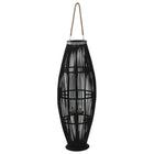 Lantern Holder Hanging Bamboo Black 95 cm