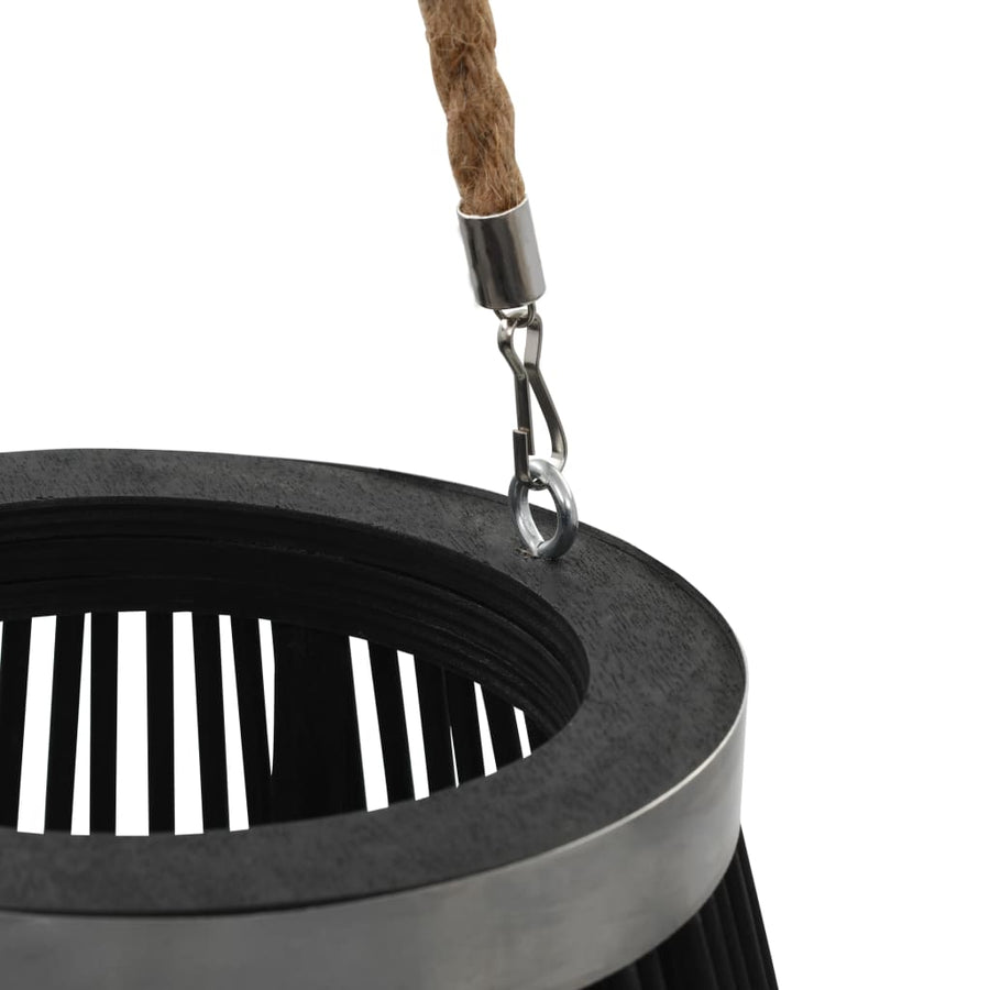 Lantaarnhouder Hangend Bamboe Zwart 95 cm