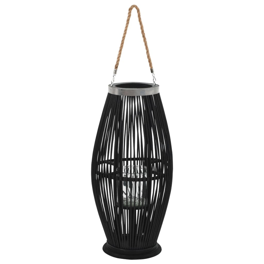 Lantaarnhouder Hangend Bamboe Zwart 60 cm