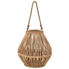 Lantaarnhouder hangend wicker 38x40 cm naturel