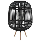 Freestanding Bamboo Lantern Holder Black