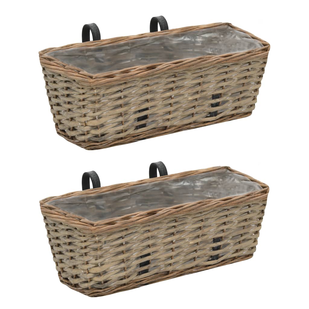 Balkonbakken 40 Cm Wicker Met Pe-Voering 40 x 16 x 13 cm