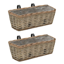 Balkonbakken 40 Cm Wicker Met Pe-Voering 40 x 16 x 13 cm