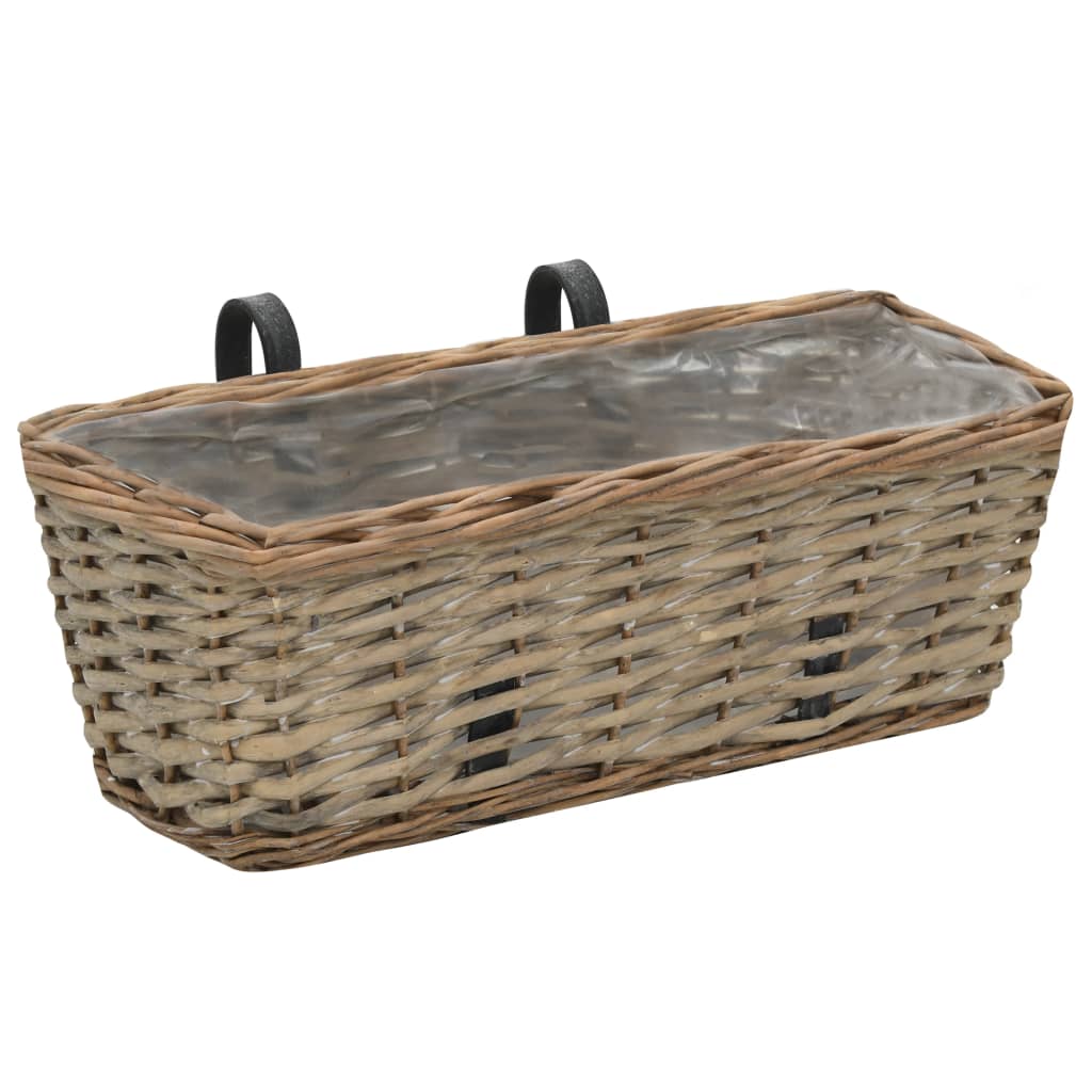 Balkonbakken 40 Cm Wicker Met Pe-Voering 40 x 16 x 13 cm