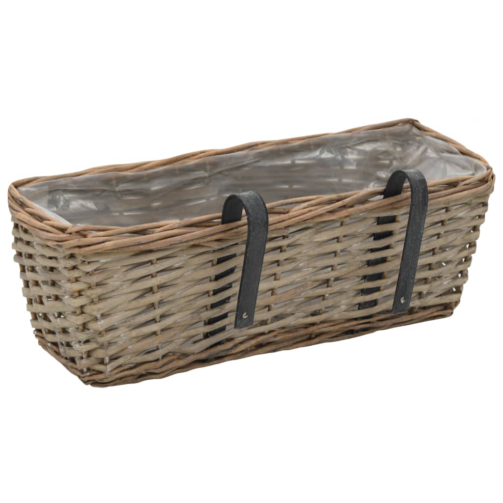 Balkonbakken 40 Cm Wicker Met Pe-Voering 40 x 16 x 13 cm