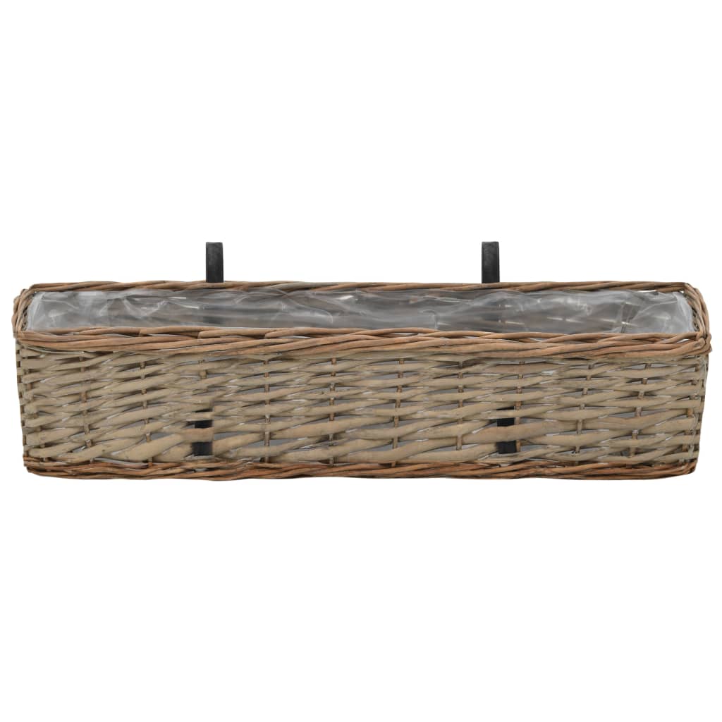 Balkonbakken 60 Cm Wicker Met Pe-Voering 60 x 18 x 13 cm