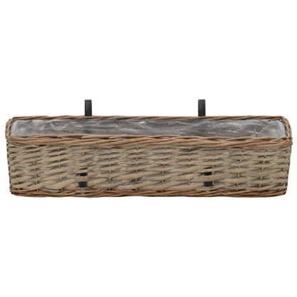 Balkonbakken 60 Cm Wicker Met Pe-Voering 60 x 18 x 13 cm