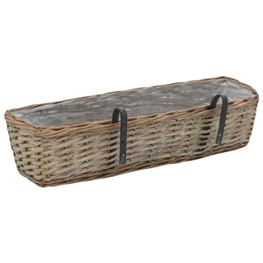 Balkonbakken 60 Cm Wicker Met Pe-Voering 60 x 18 x 13 cm