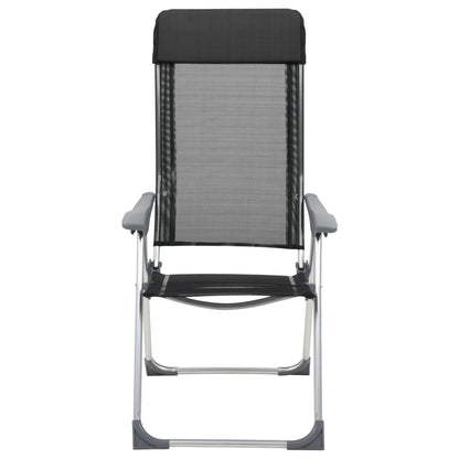 Campingstoelen Inklapbaar Aluminium St 2 Zwart