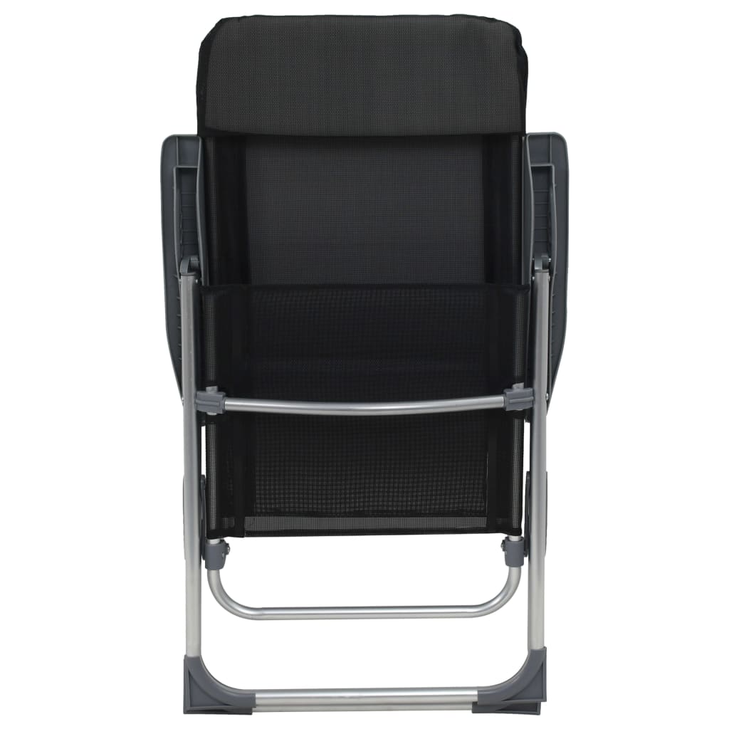 Campingstoelen Inklapbaar Aluminium St 2 Zwart