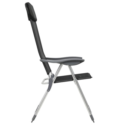 Campingstoelen Inklapbaar Aluminium St 2 Zwart