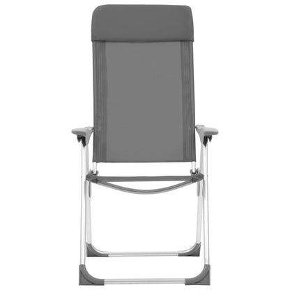Campingstoelen Inklapbaar Aluminium 4 Grijs