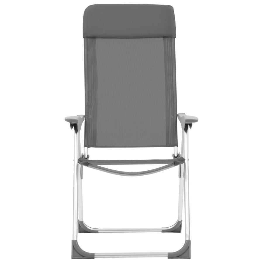 Campingstoelen Inklapbaar Aluminium 4 Grijs